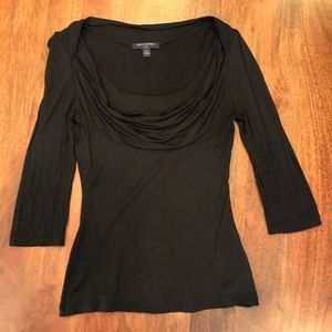 Scoop neck black BR top